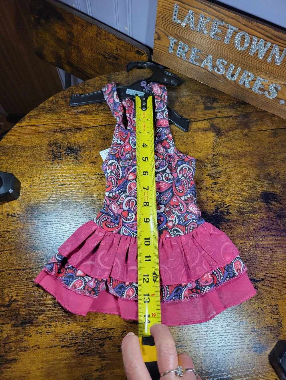 Eastside Collection Retro Paisley Pink Ruffle Sundress size small